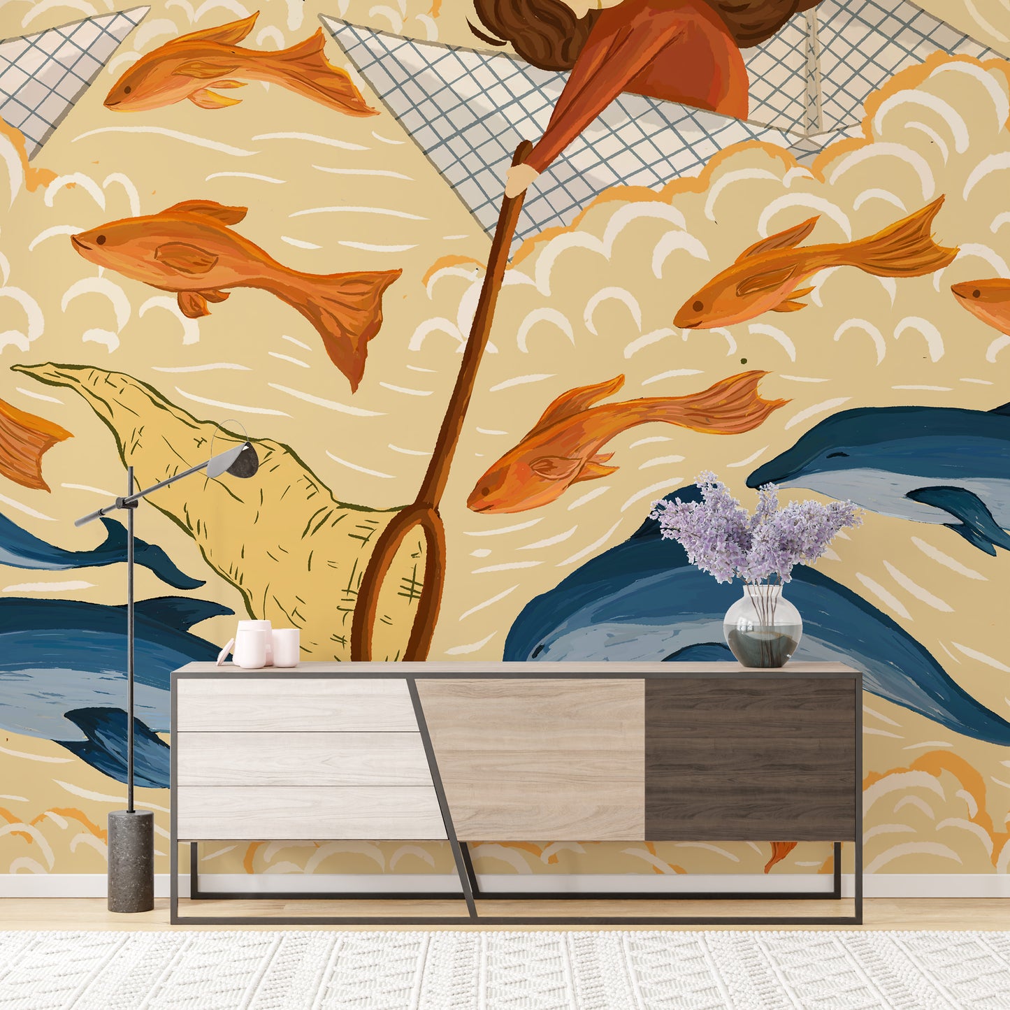 Elegant chasing dreams wallpaper for a modern, aspirational look.
