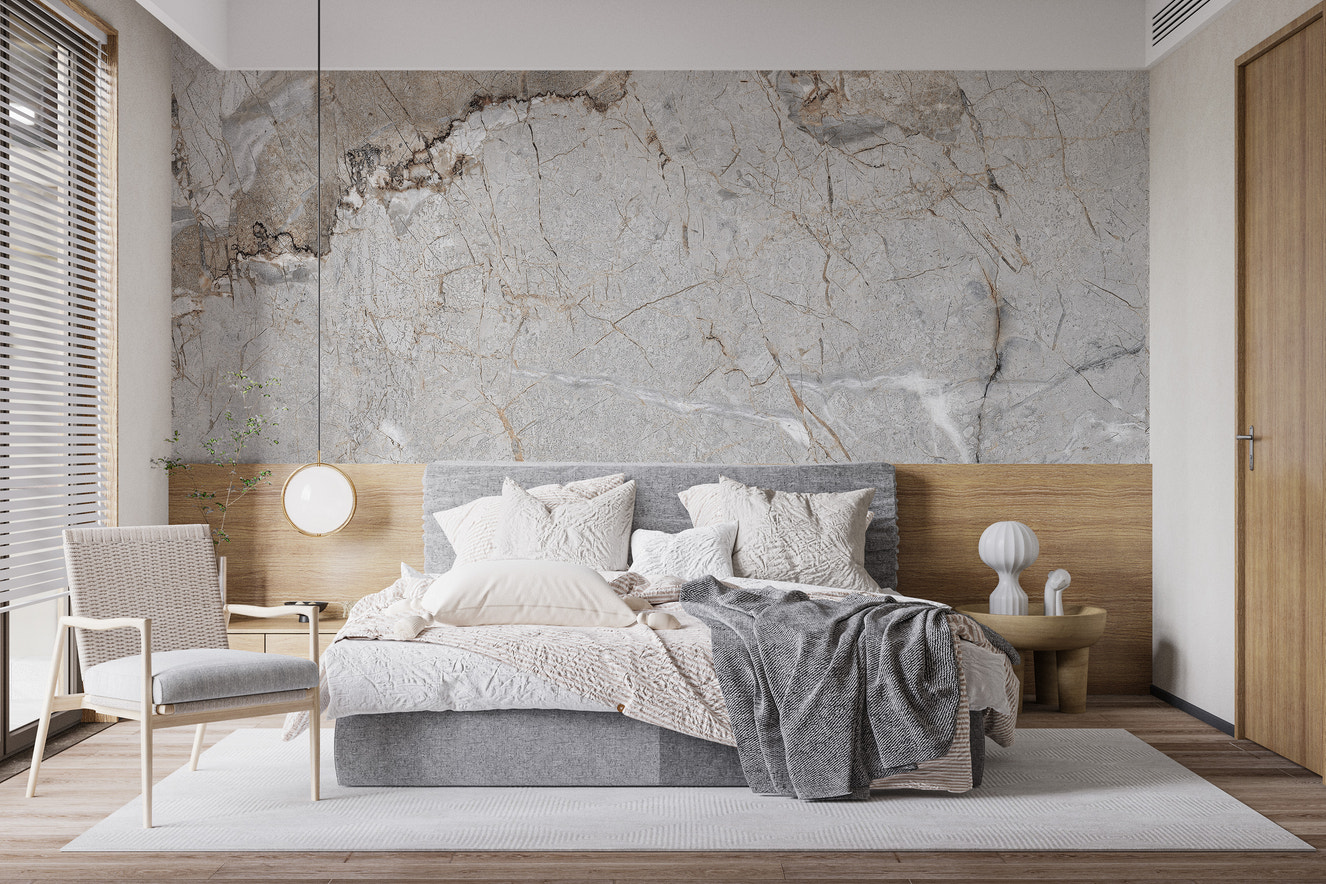 Elegant gray marble wallpaper design