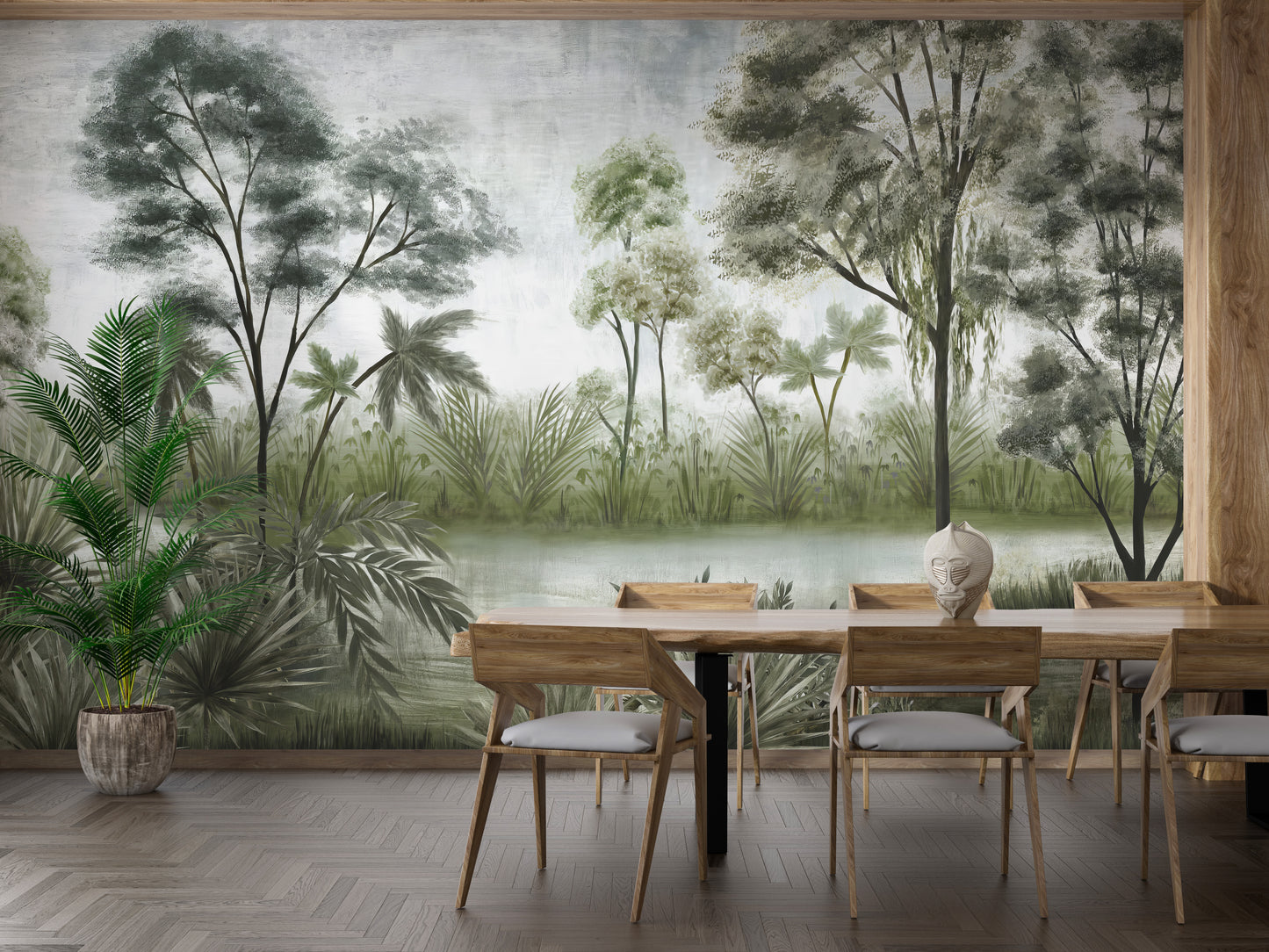 Deep Shady Forest Wallpaper Mural