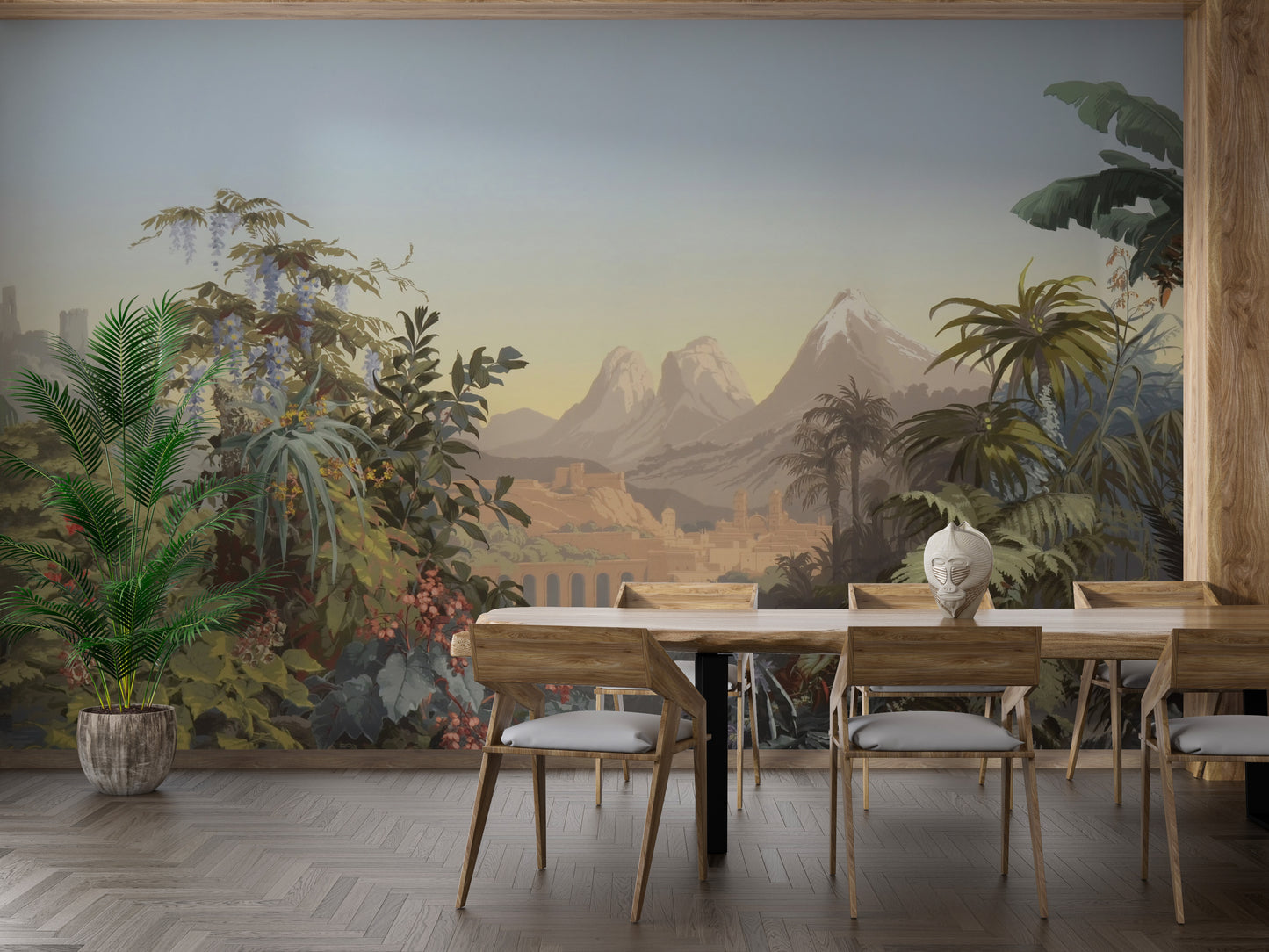 Tropical Forest & Mountains Wallpaper Murals