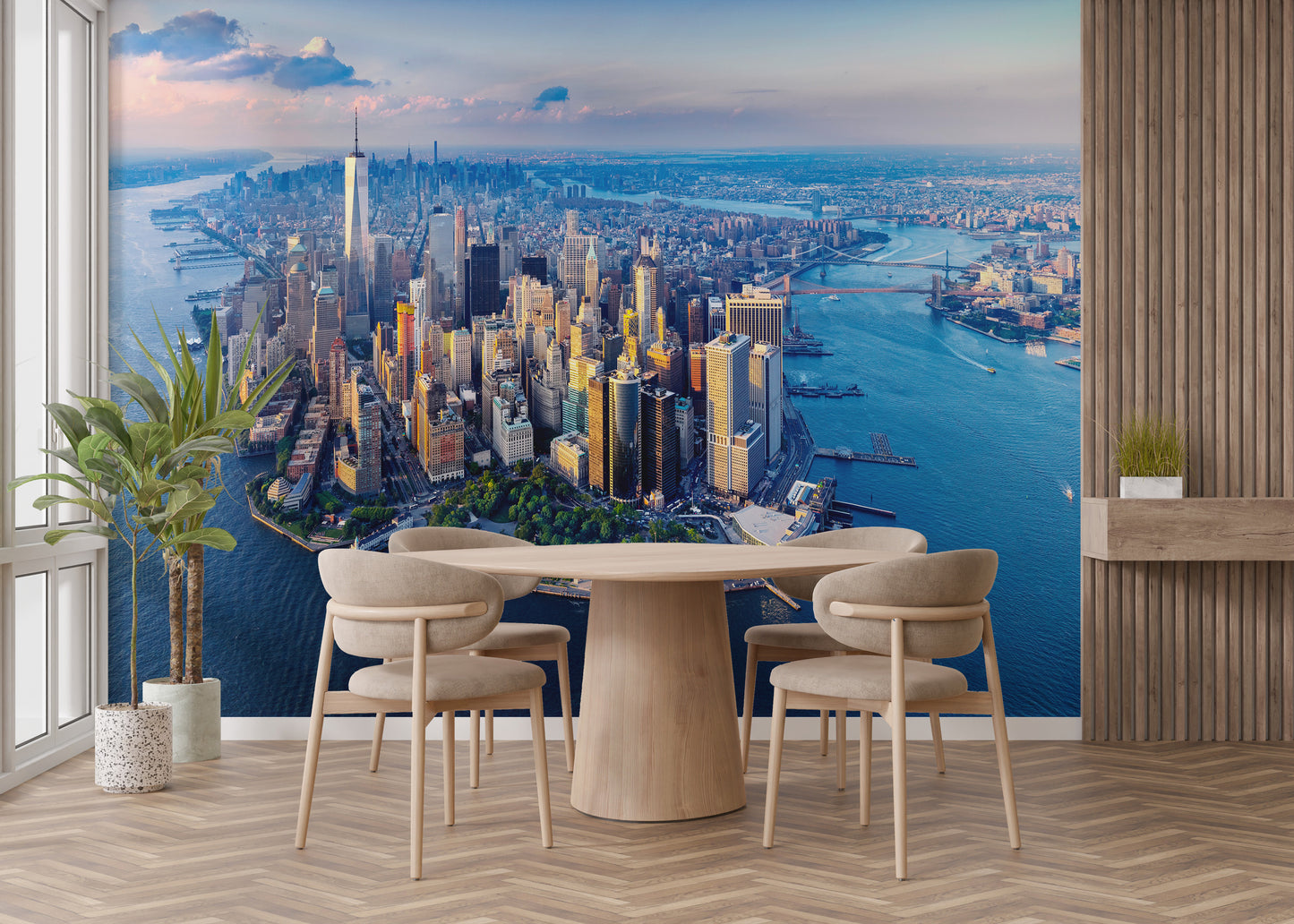 Manhattan Skyline Aerial View Wall Mural