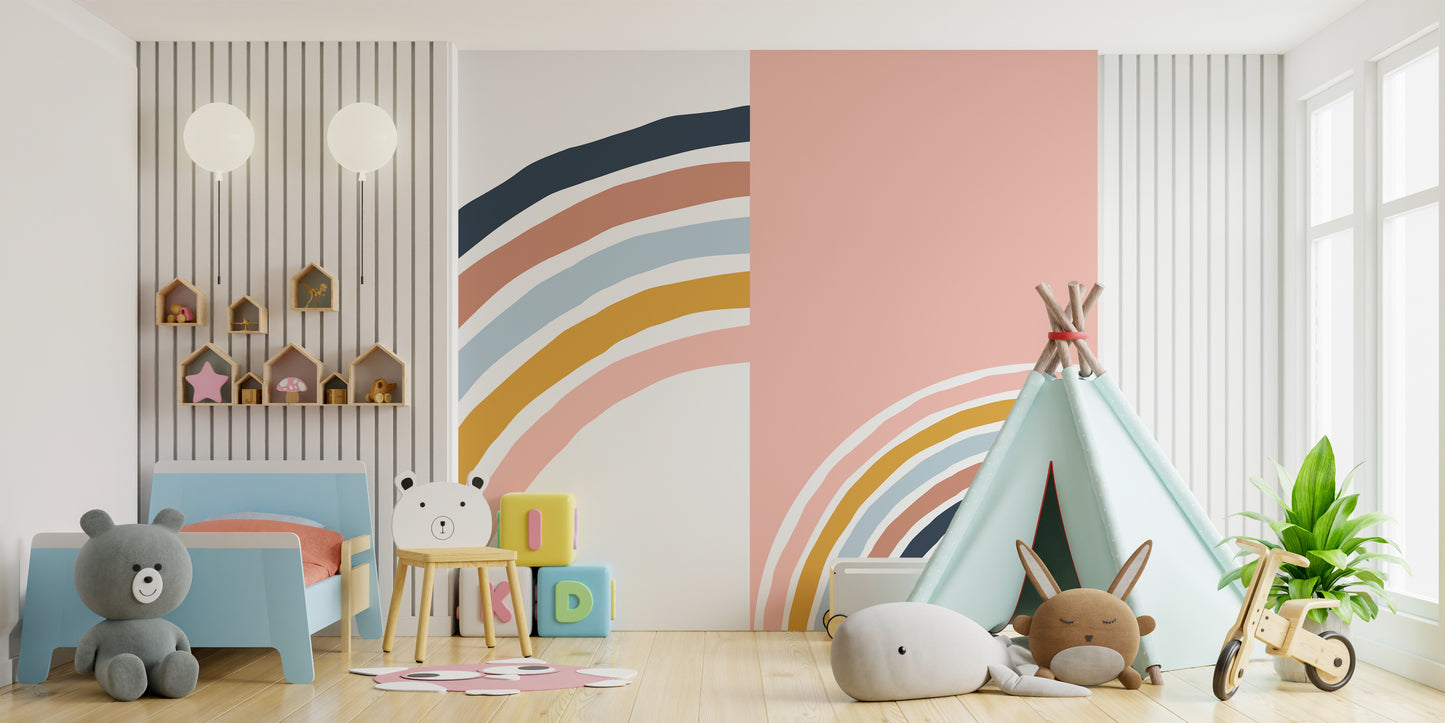 Colorful Stripy Rainbow Wallpaper Murals