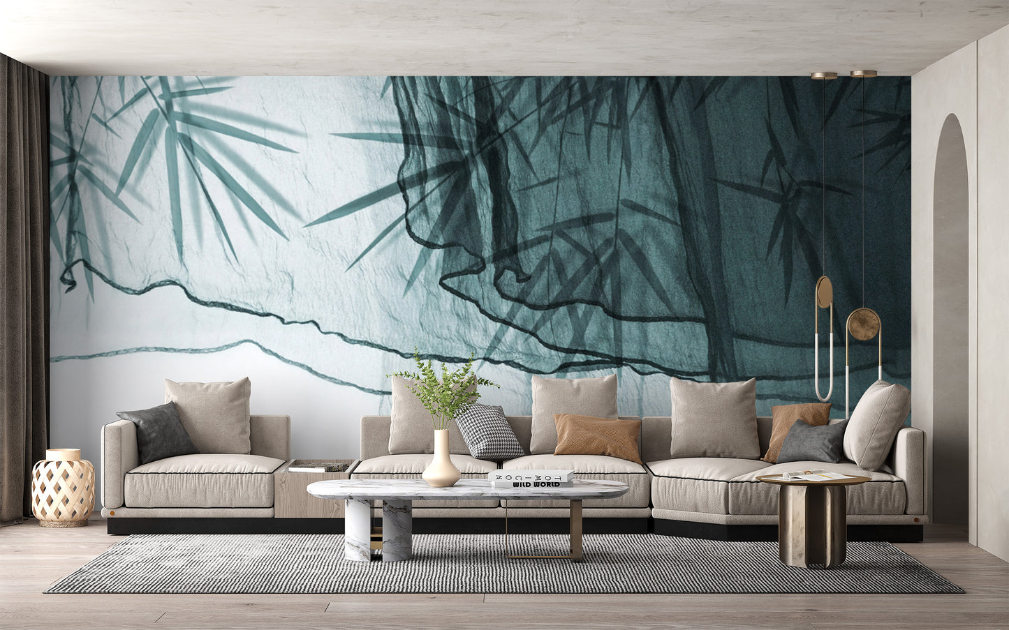 Transparent Elegance mural for minimalist, stylish interiors