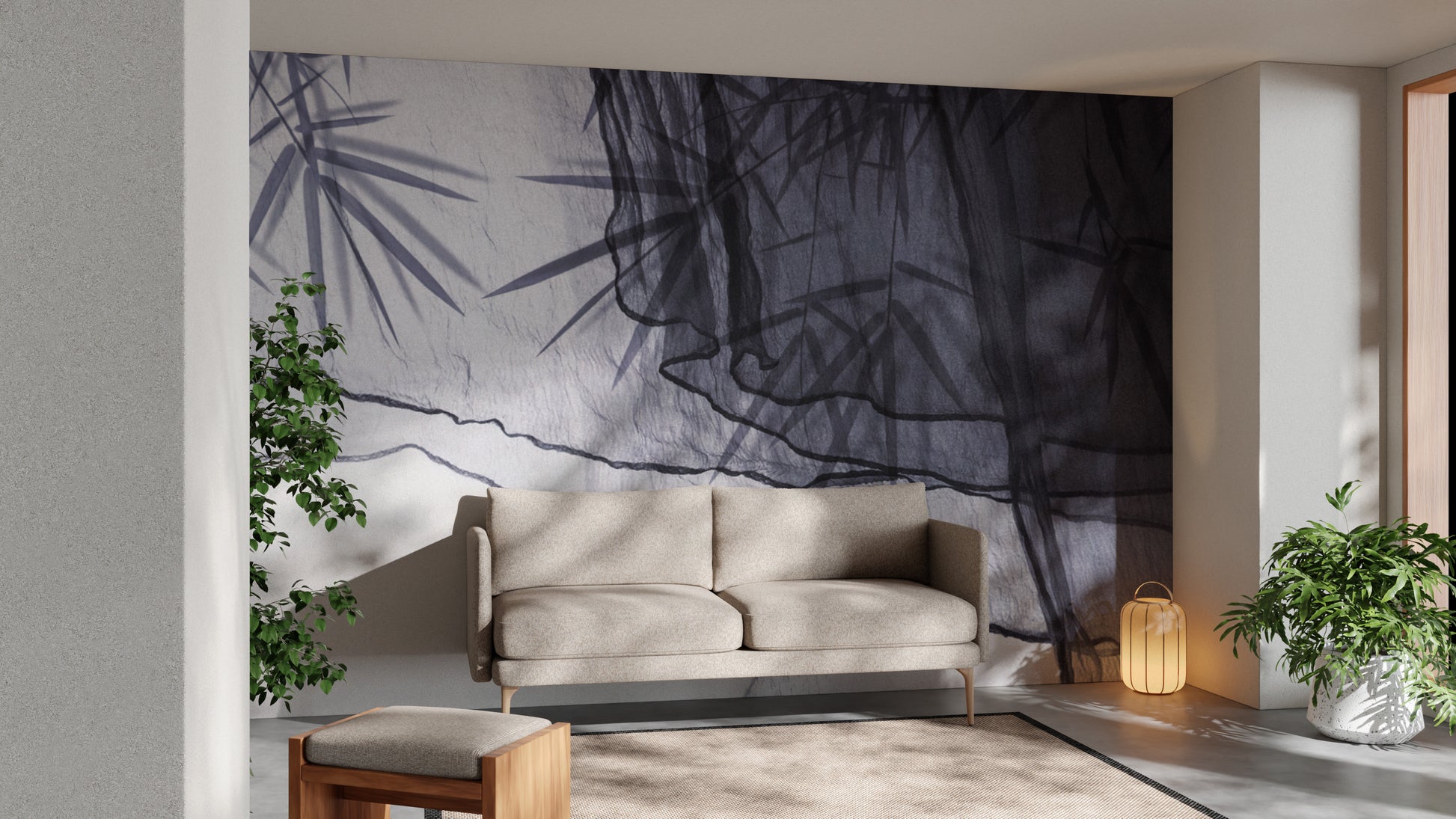 Elegant Ethereal Float mural wallpaper for serene interiors.