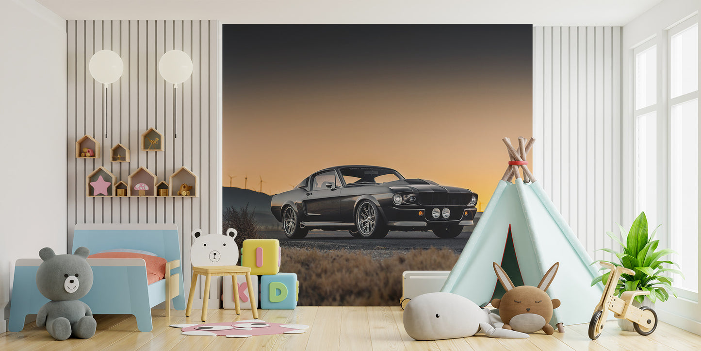 Ford Mustang Sunset Drive Mural