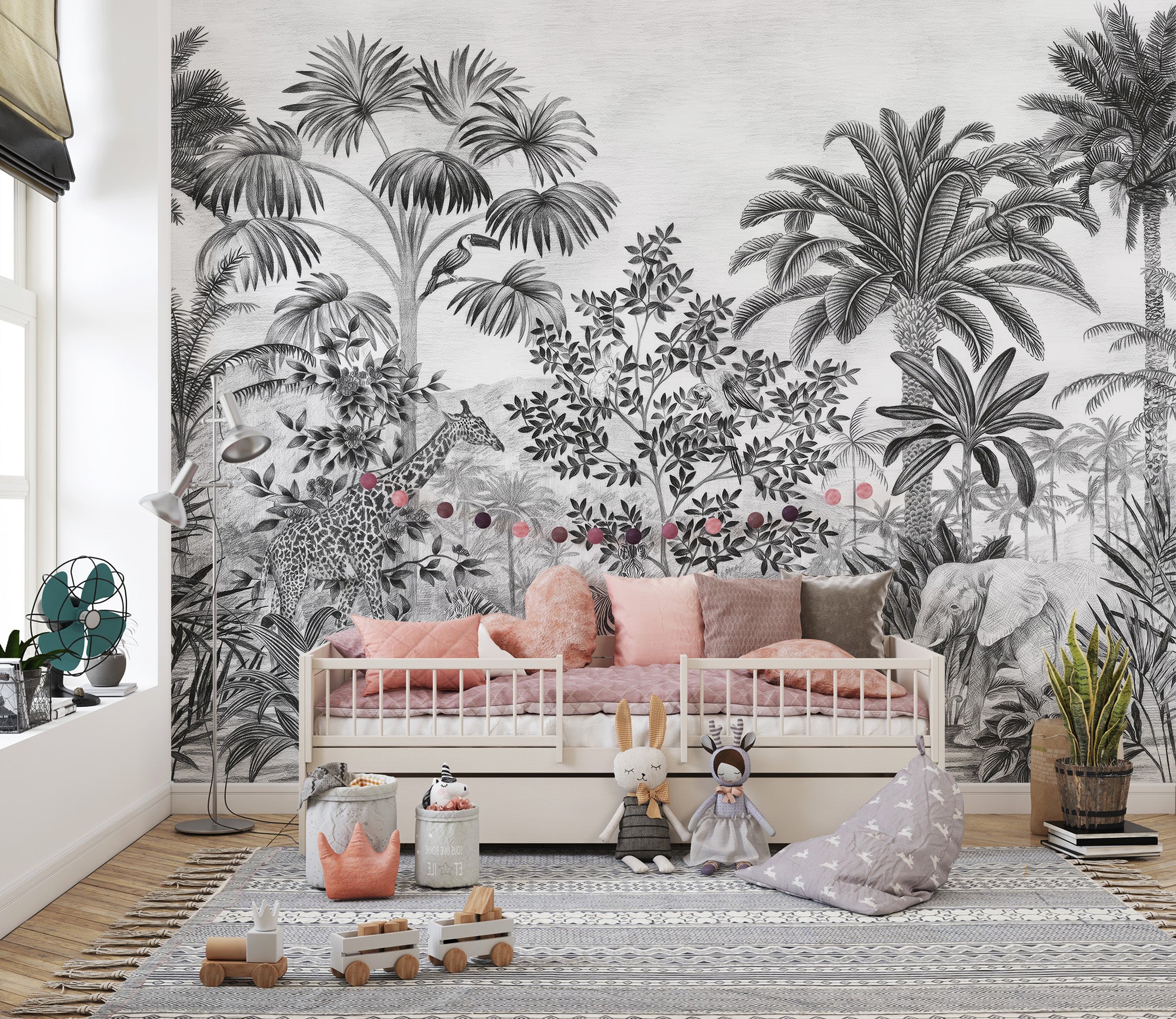 Nature-inspired jungle wallpaper for walls
