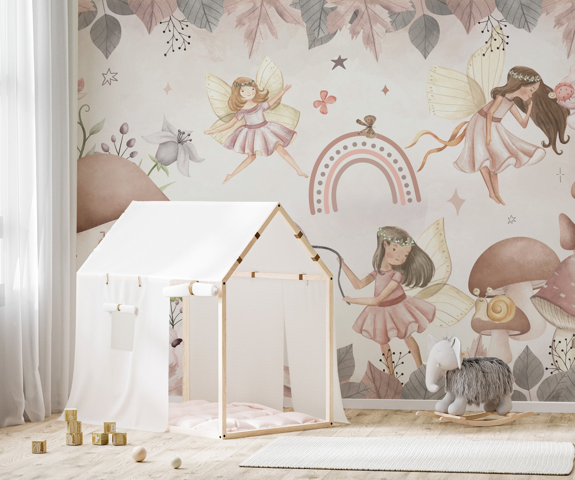 Fairy tale vibes with Enchanted Forest Fairies Wallpaper