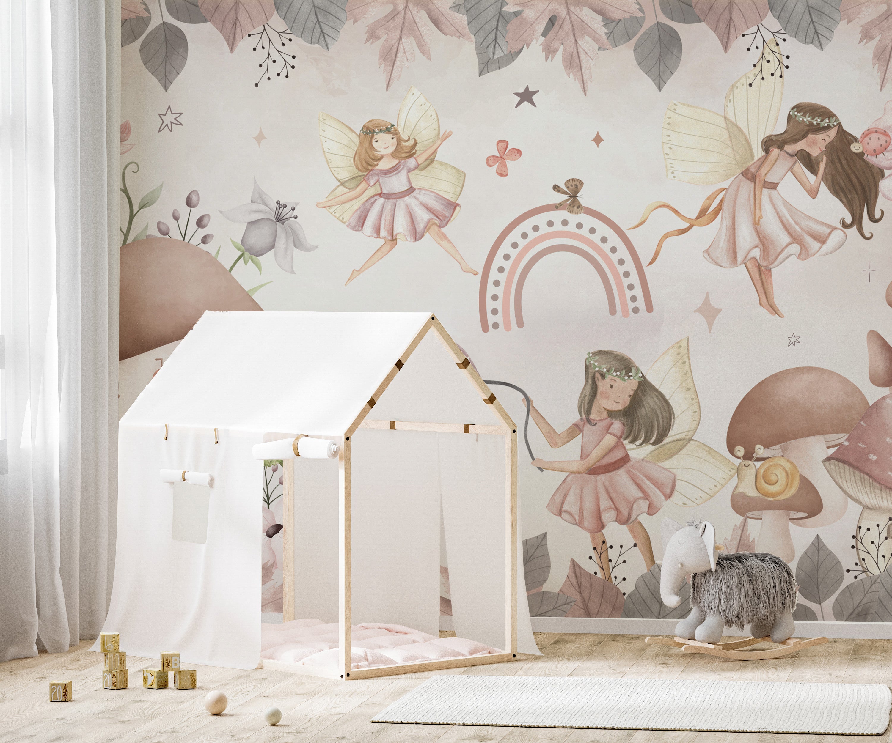 Fairy tale vibes with Enchanted Forest Fairies Wallpaper