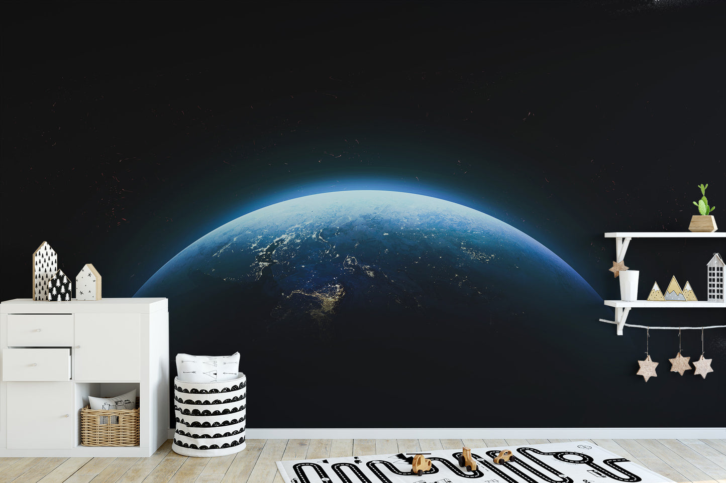 Earth From Space Wall Mural