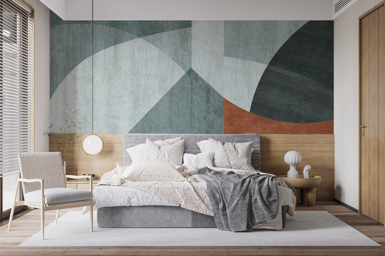 Modern geometric wallpaper design for minimalist spaces