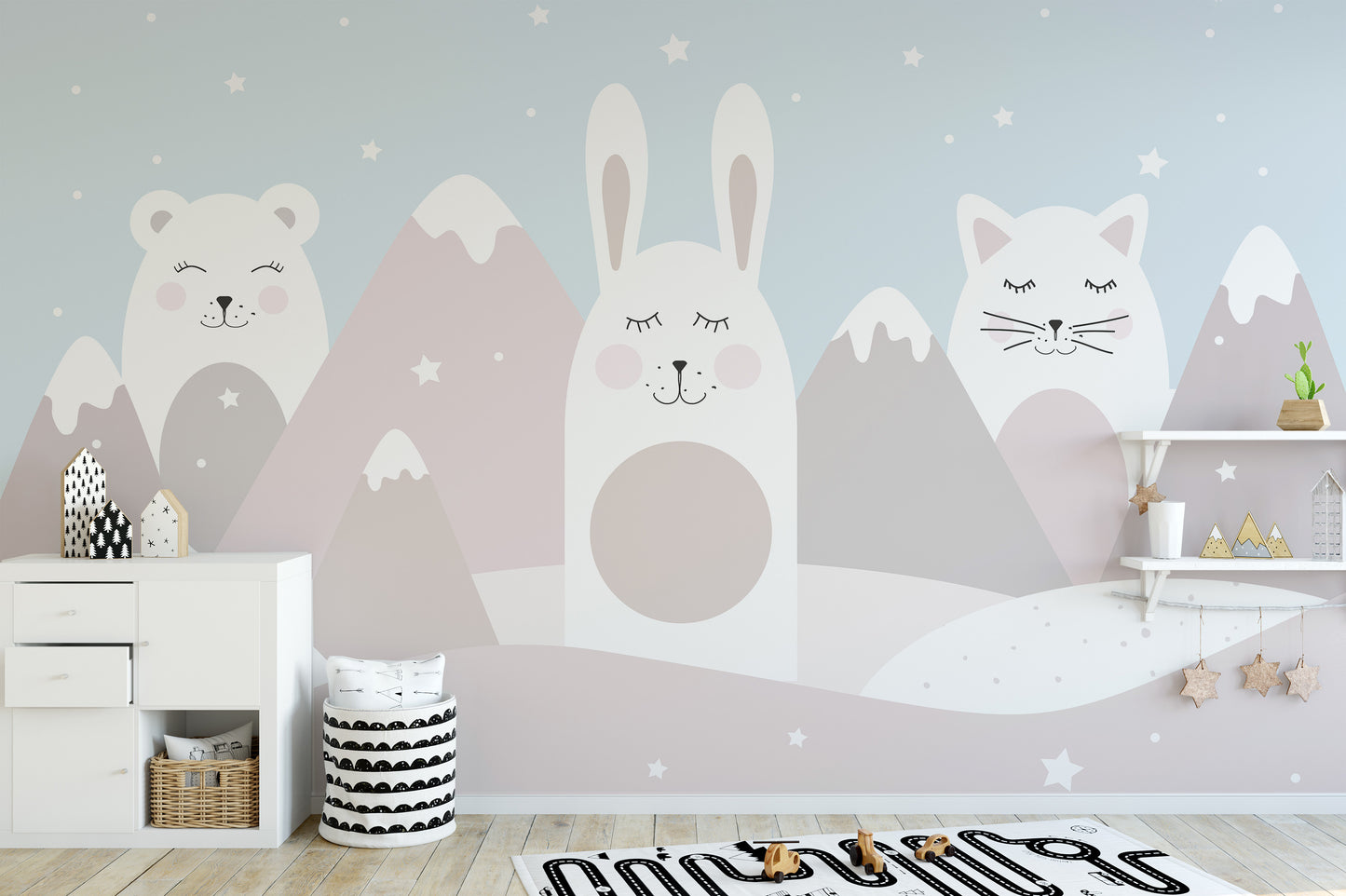 Cute Animals Kids Room Wall Mural