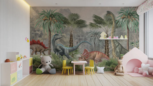 Mesozoic Mingle Wallpaper Mural