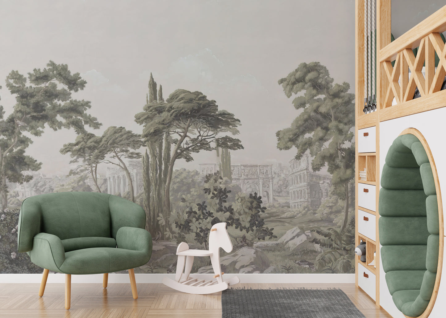 Serene Misty Forest Wall Decor
