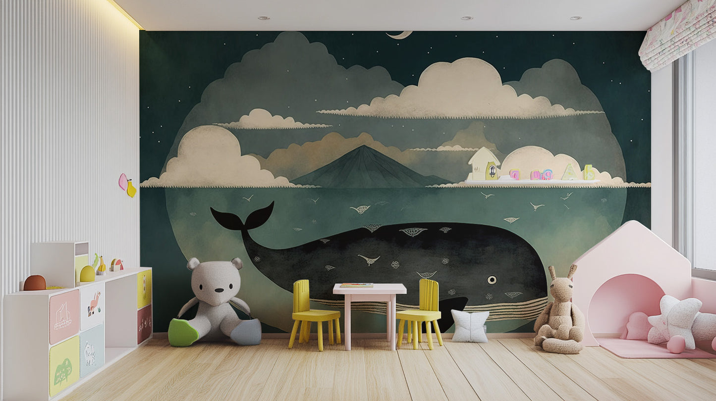 Tranquil marine wallpaper mural for interiors