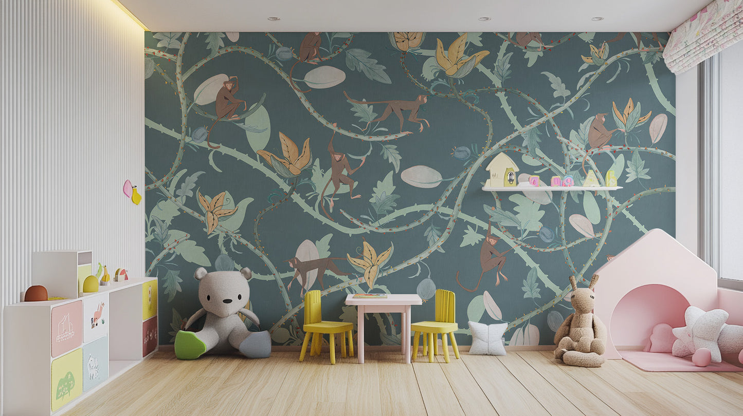 Forest Animals Pattern Wallpaper