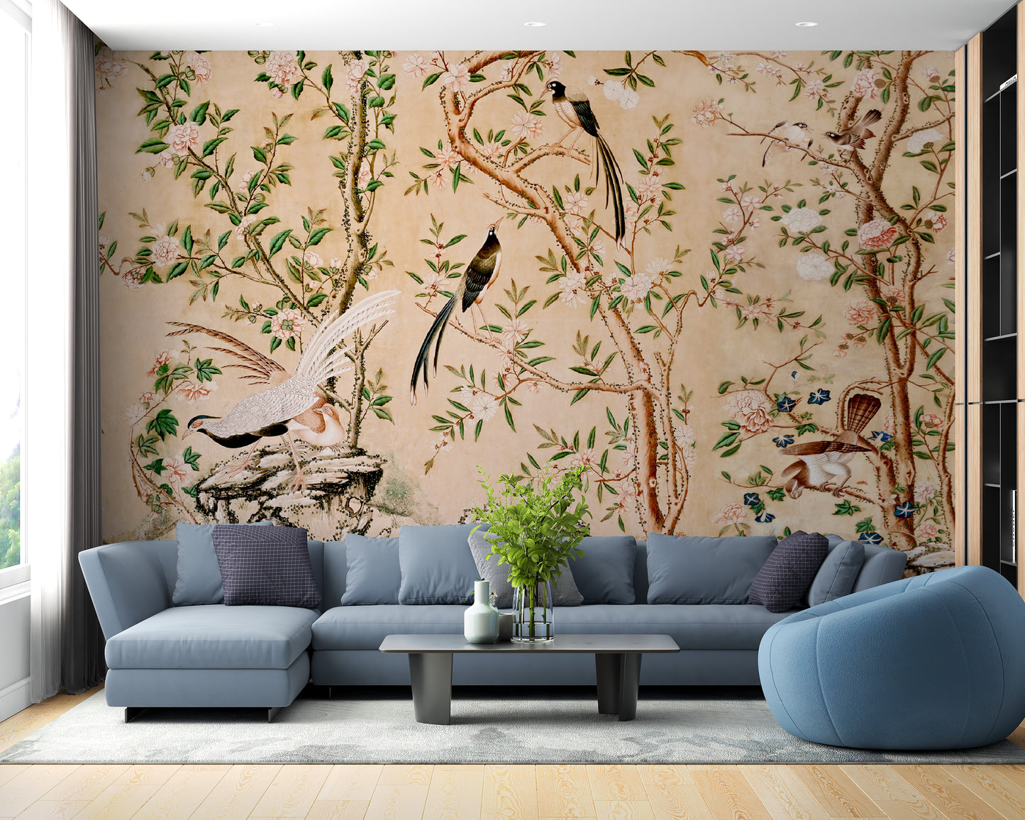 Sepia Chinoiserie Chinese Wallpaper Murals