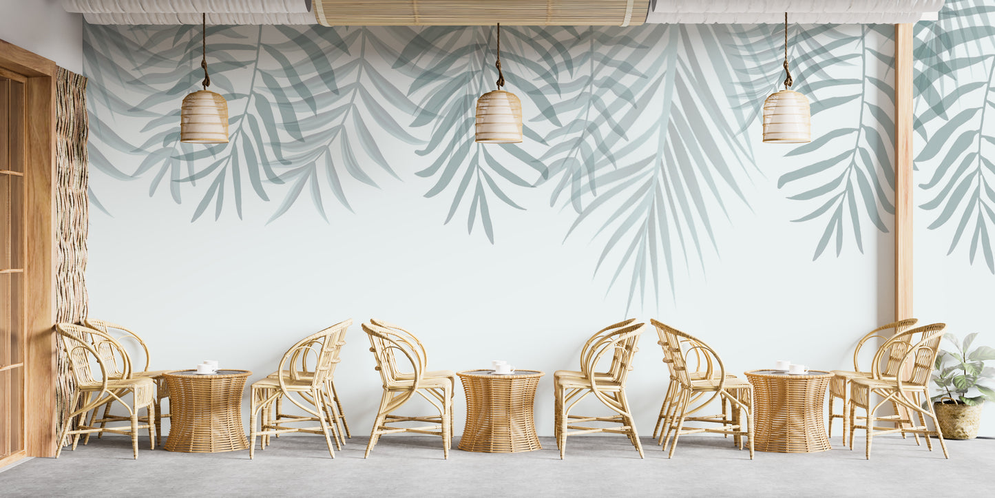 Arctic Palm Whisper Wallpaper Mural for elegance