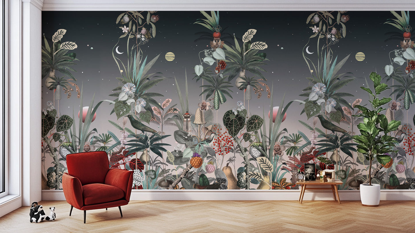 Midnight Botanic Wall Mural