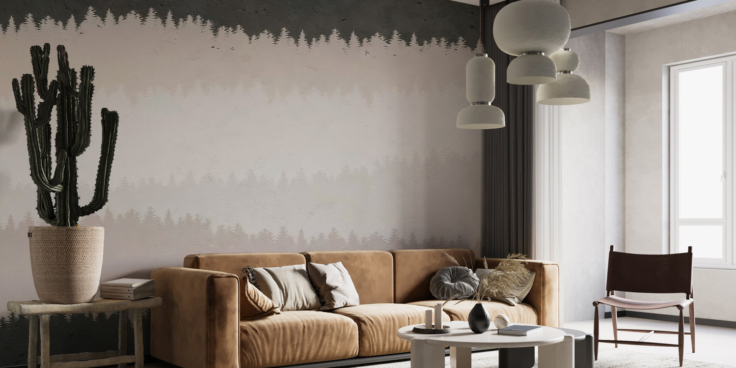 Shaded Timber Illusion Wall Mural