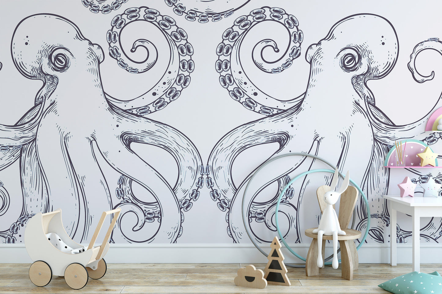 Giant Octopus Wallpaper Mural