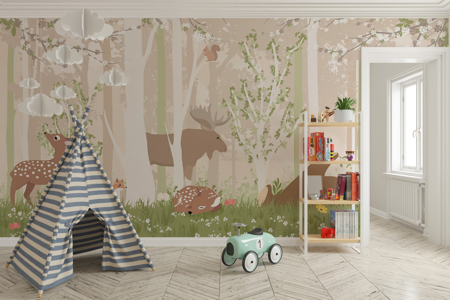 Playful woodland creatures brighten up children’s rooms