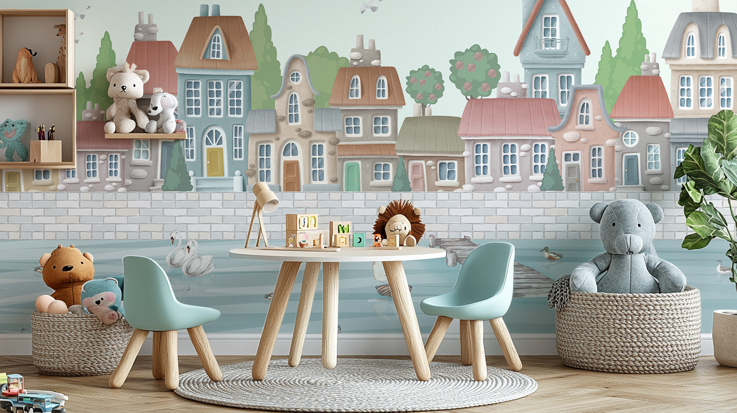 Kids' rooms come alive with Waterfront City Wallpaper