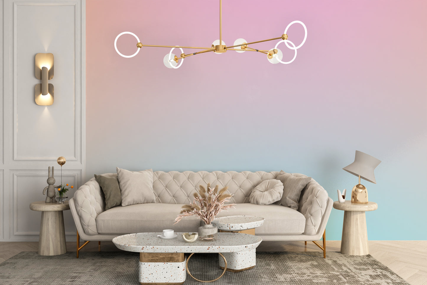 Soft Pastel Sky Gradient Wallpaper Mural