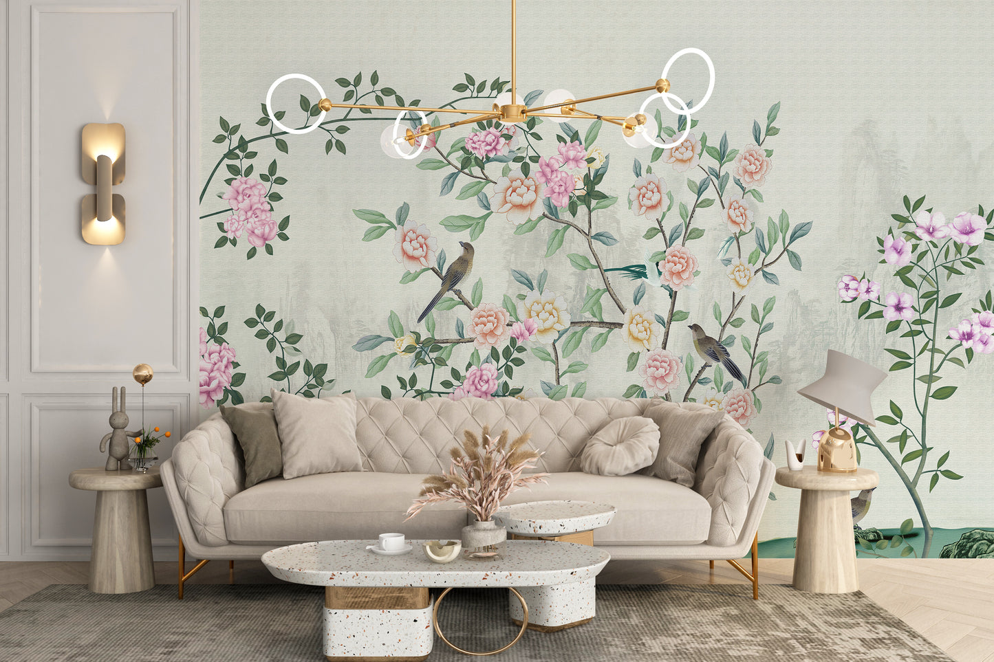 Garden Flowers Based Wallpaper Murals