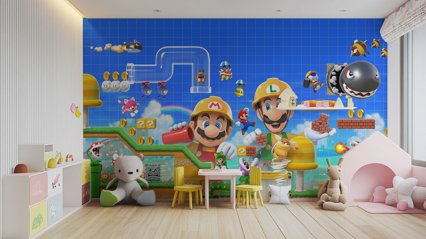 Super Mario Bros Kids Wallpaper for playful walls
