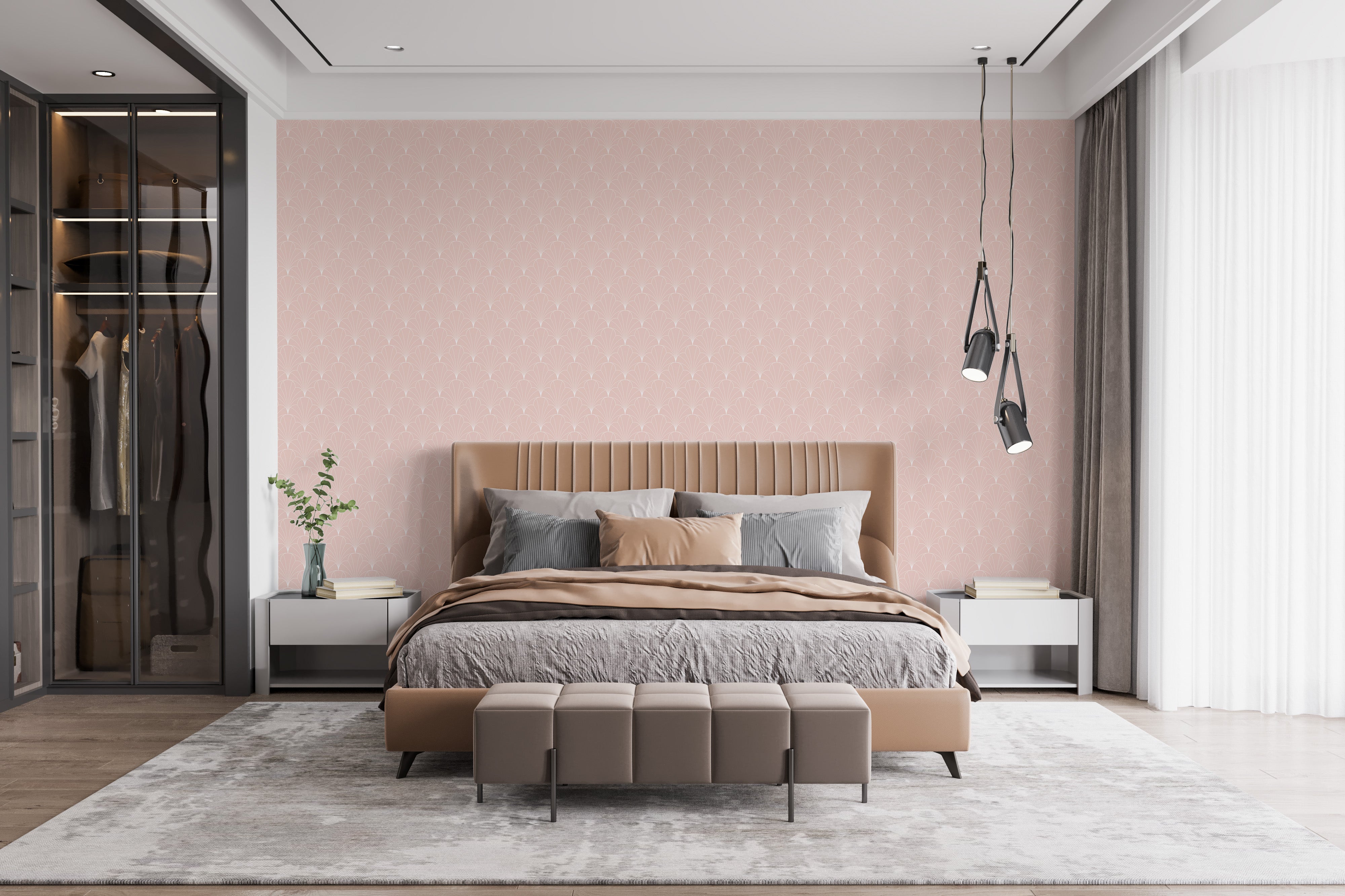 Elegant pink wallpaper for bold design