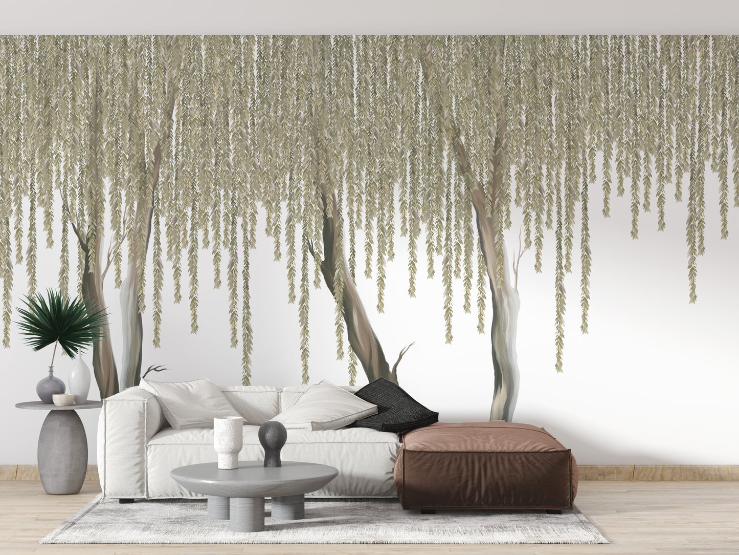 Hanging Flowers Tree Wallpaper Mural