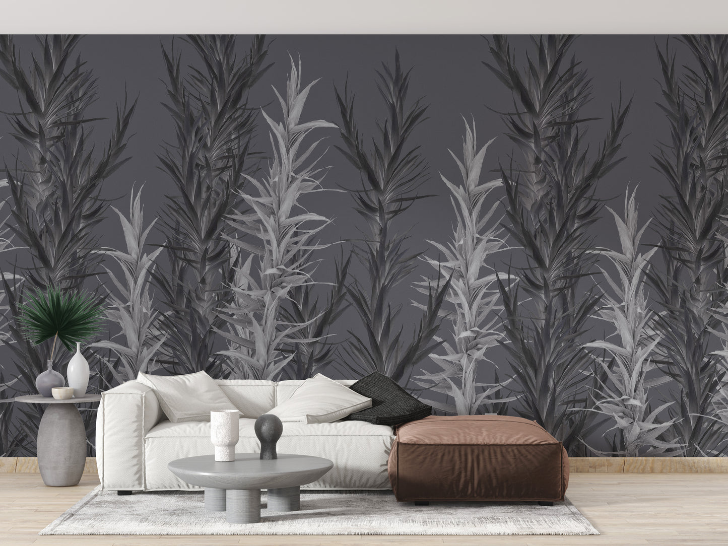 Grey Dracaena Wallpaper Murals