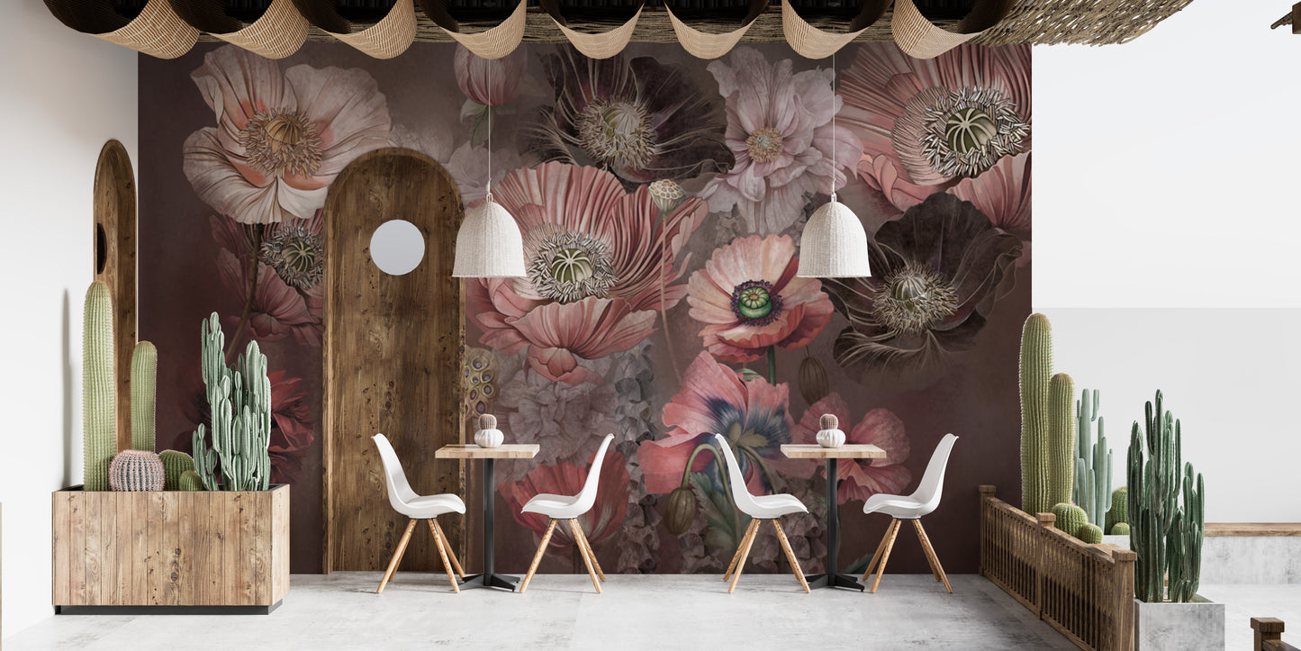 Modern Floral Wall Mural
