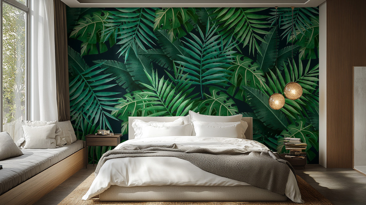 Green Leaves Wallpaper Mural