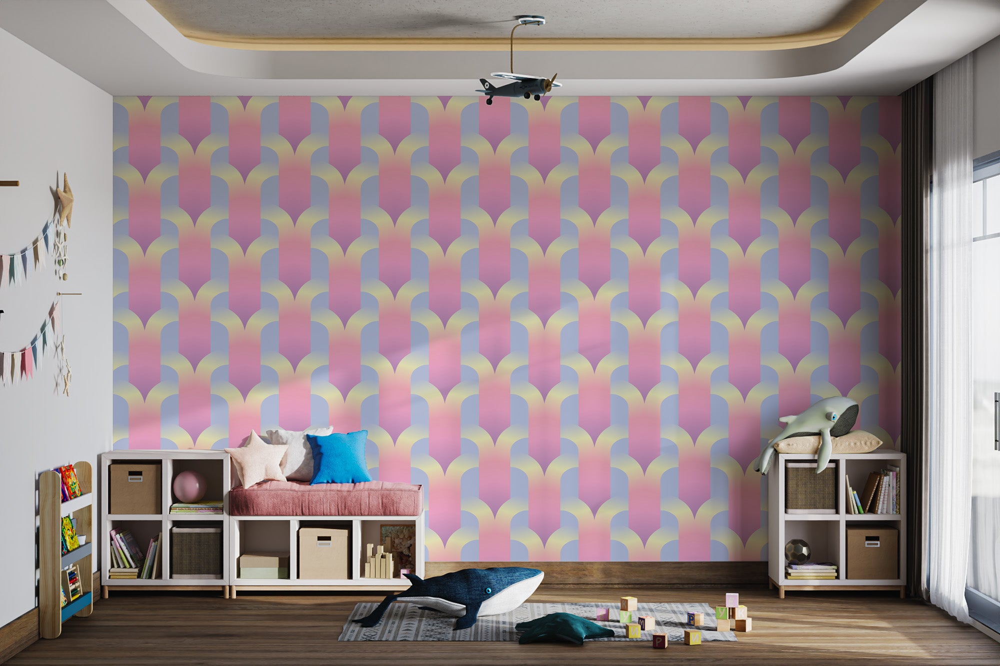 Stylish Chromatic Hues Wall Mural
