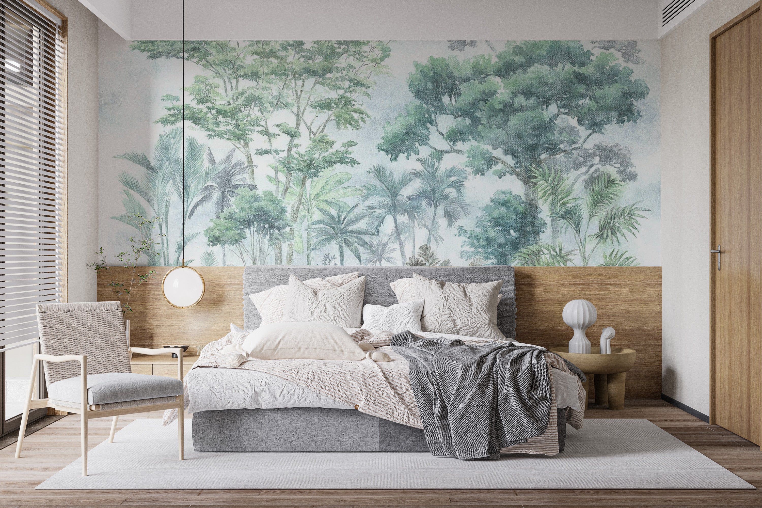 Watercolour Tropical Jungle Wallpaper for walls
