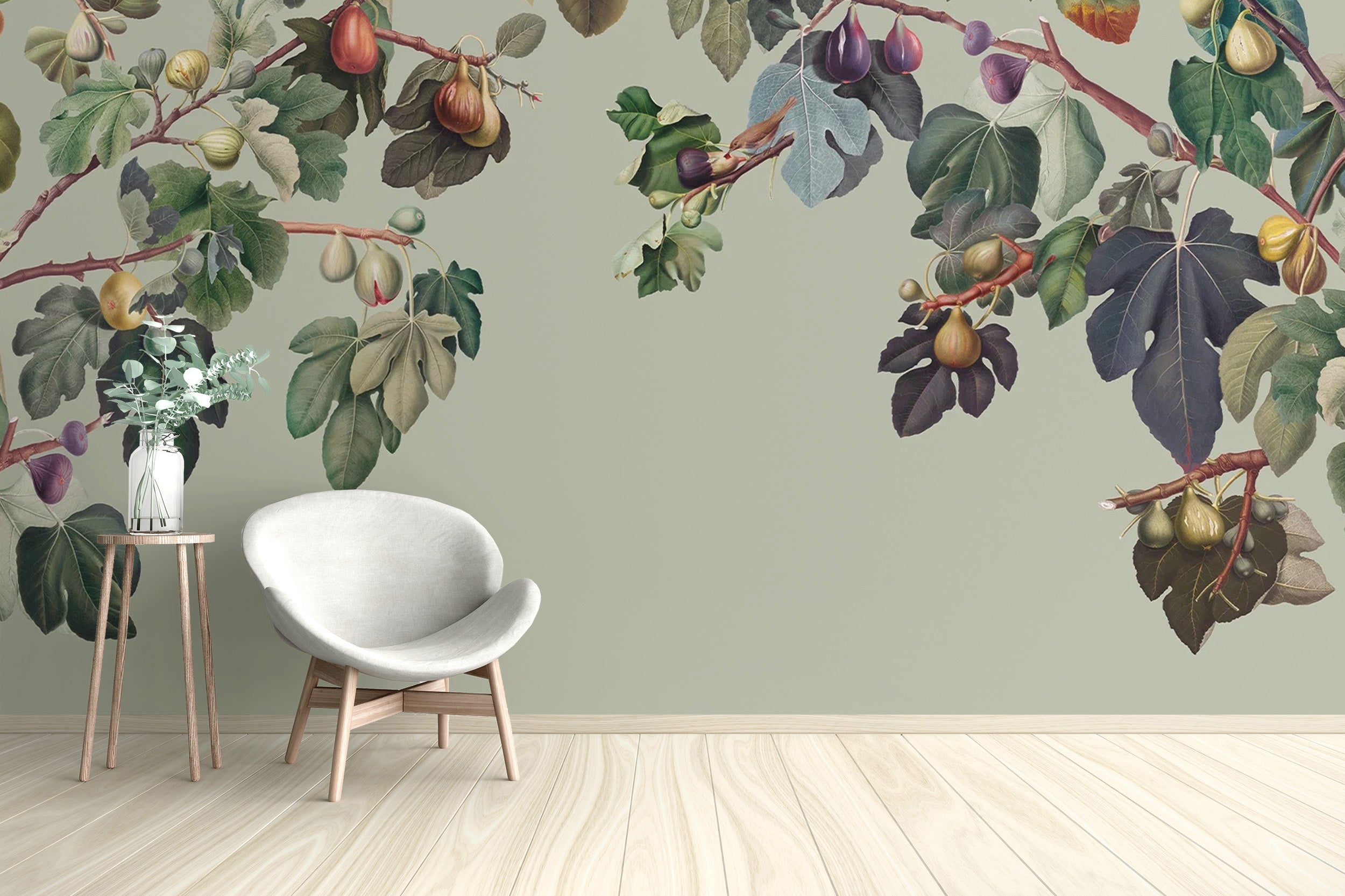 Botanical Fig Garden Wall Mural for decor
