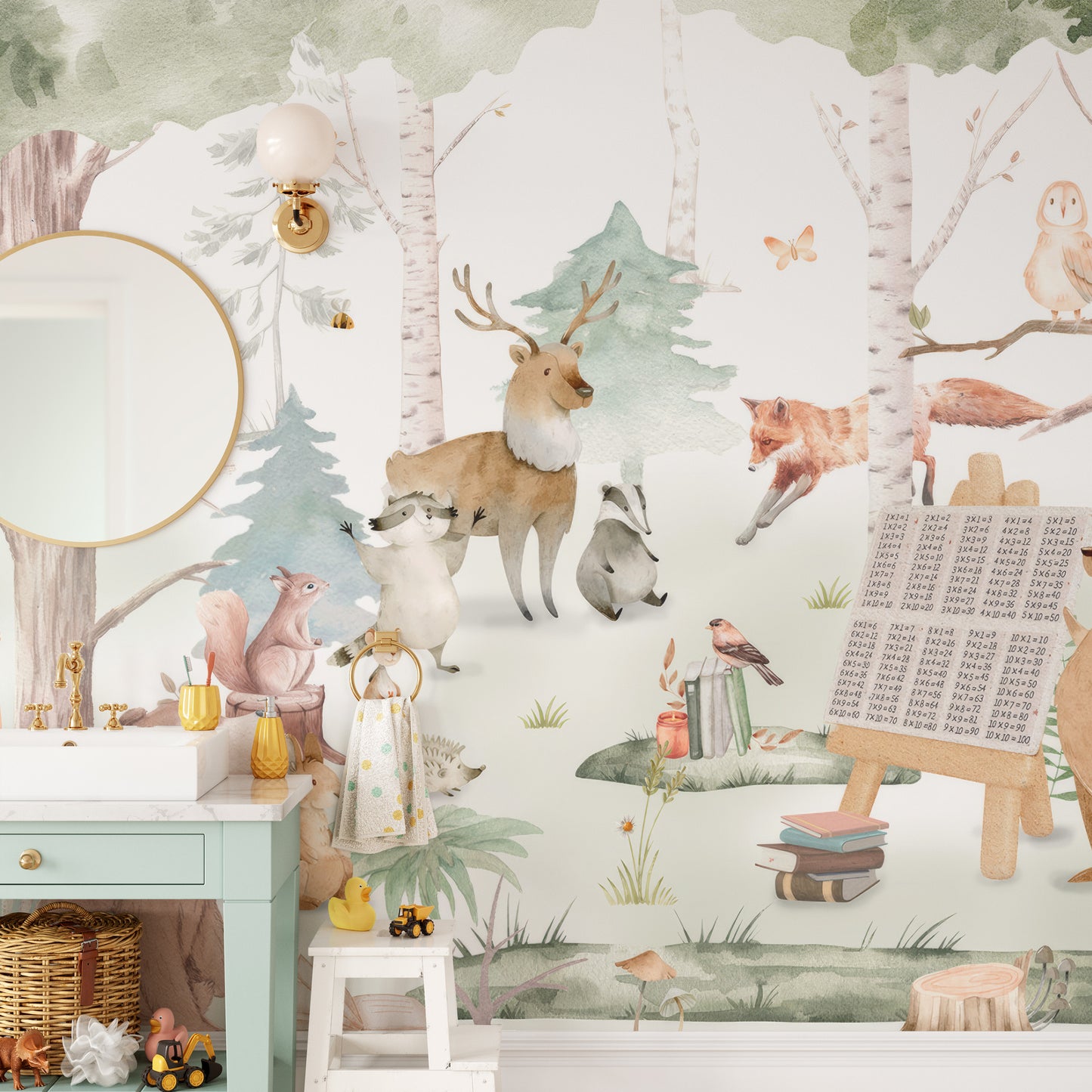 Critter Classroom Wall Mural