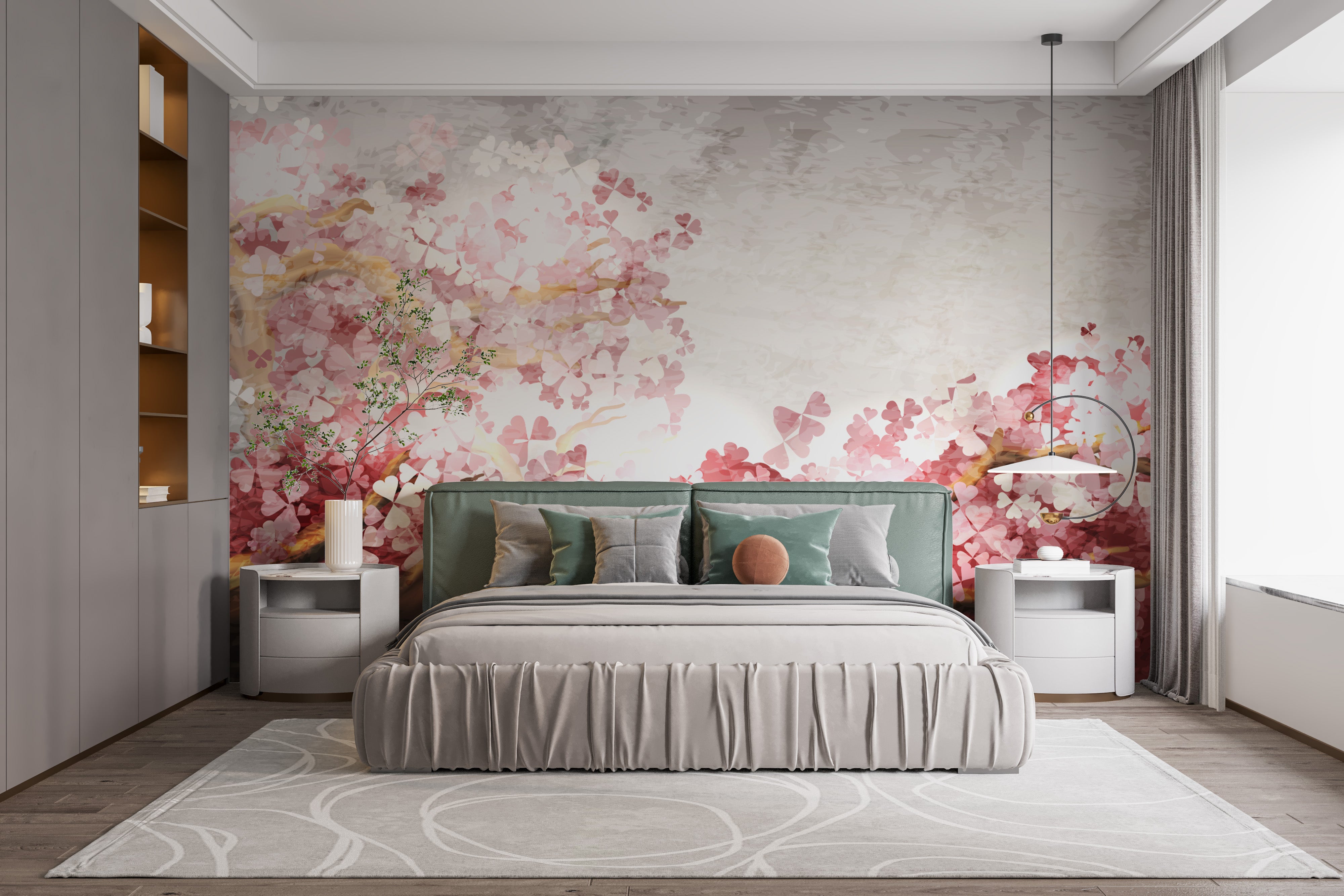 Pink Flower Sakura Branch Wallpaper Murals - Giffywalls