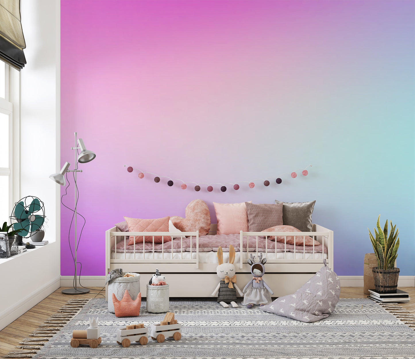 Cotton Candy Pastel Gradient Wall Mural