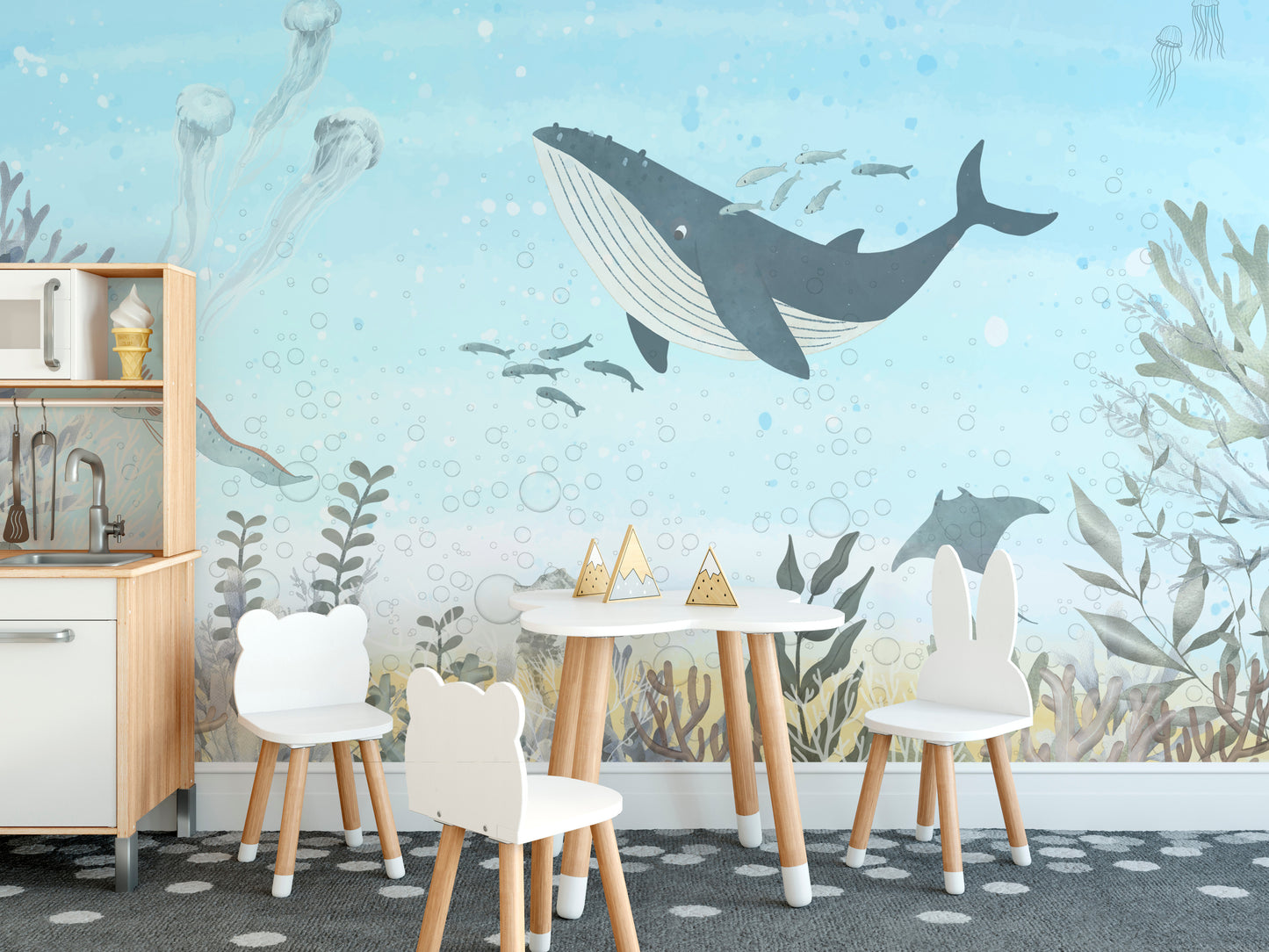 Oceanic Harmony Mural adhesive wallpaper