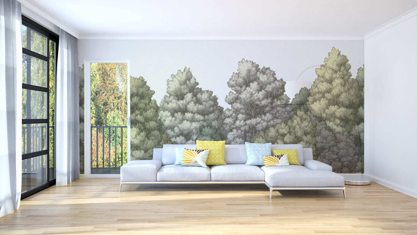 Painted Forest Wallpaper Mural