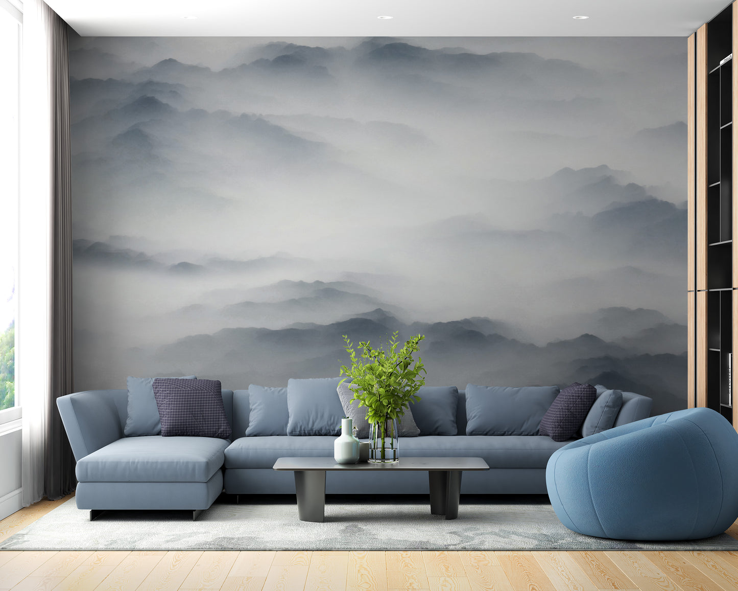 Foggy Mountains Wallpaper Mural
