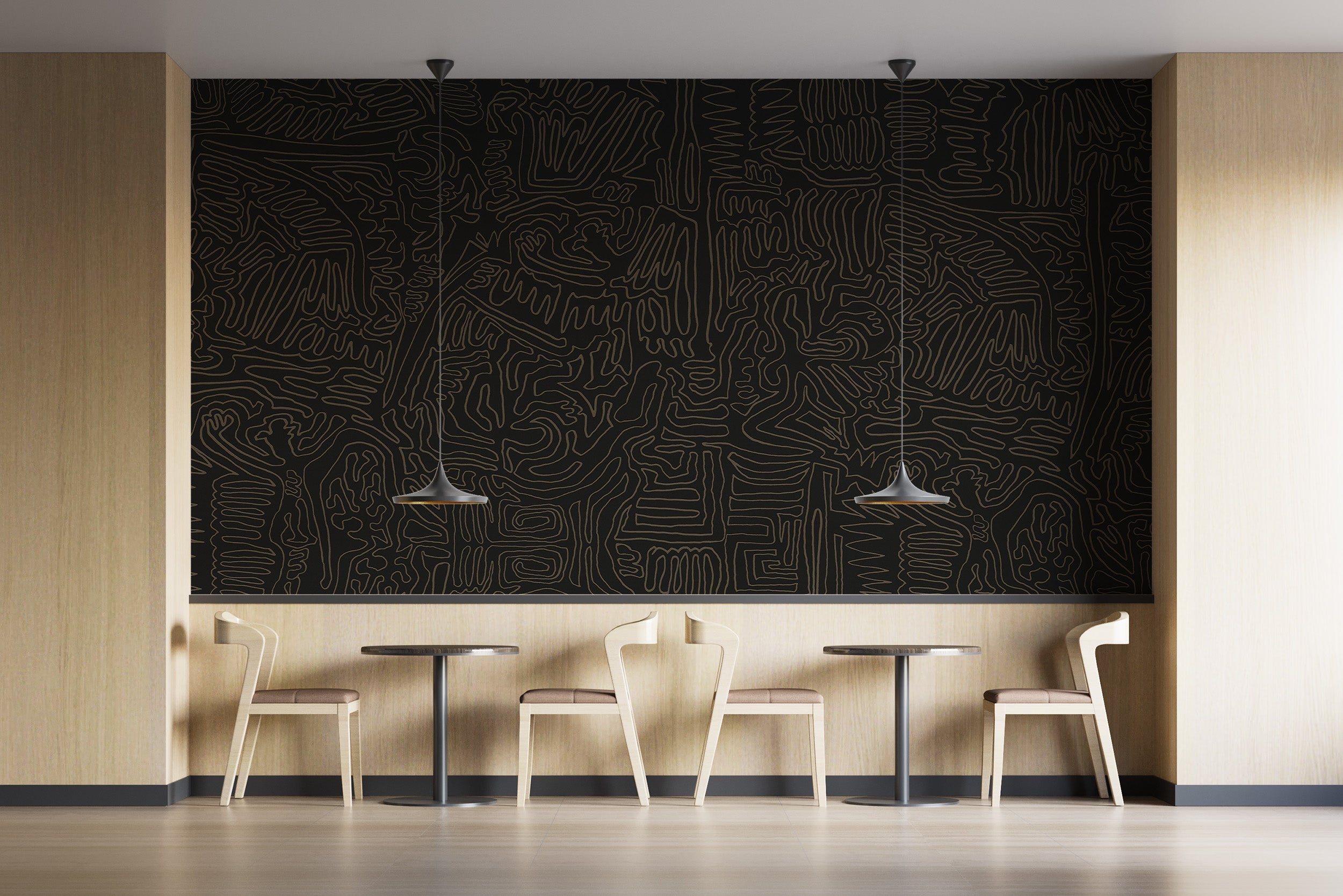 Modern Art Deco design enhances dining room ambiance