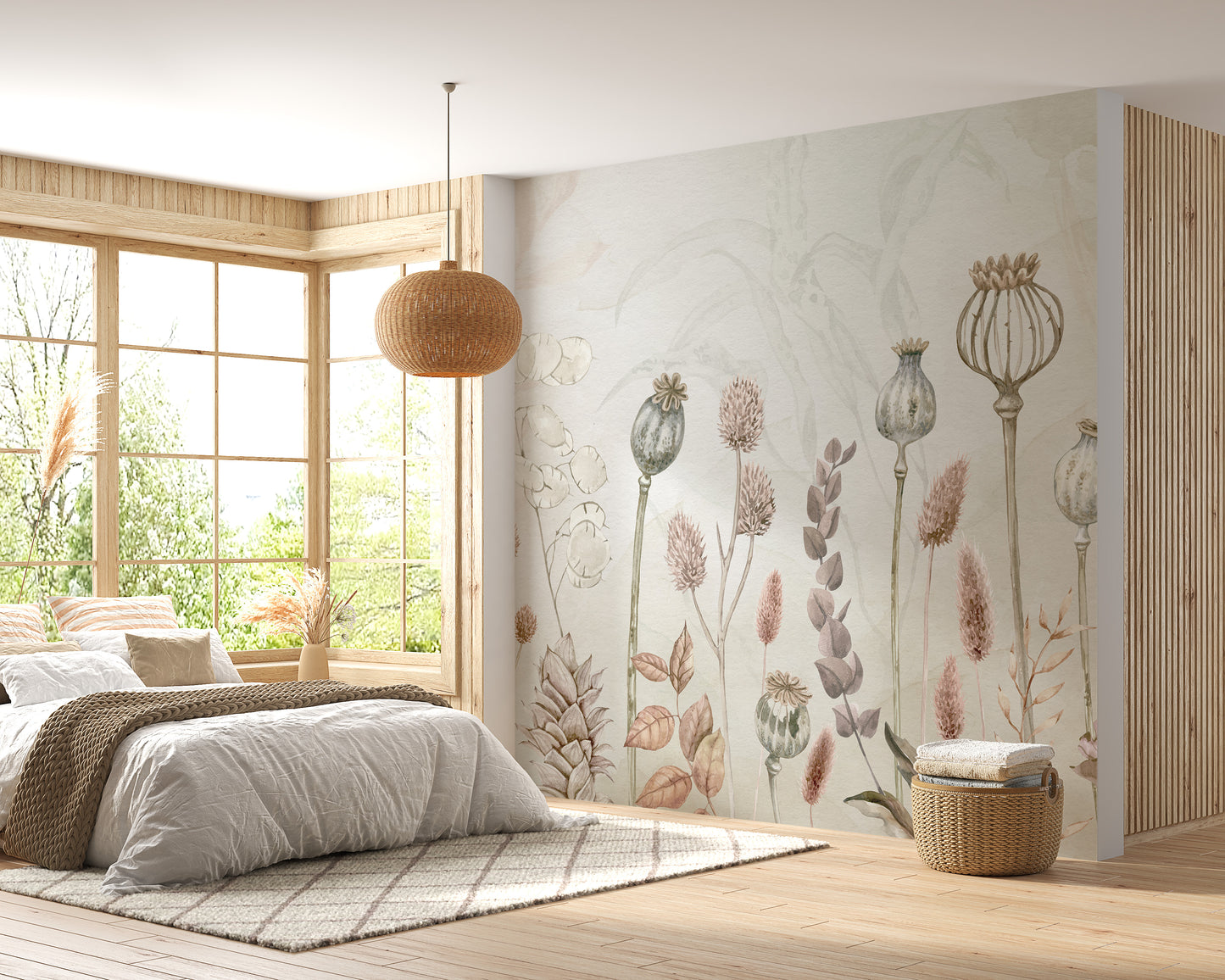 Autumn Flowers Wallpaper Mural For Wall