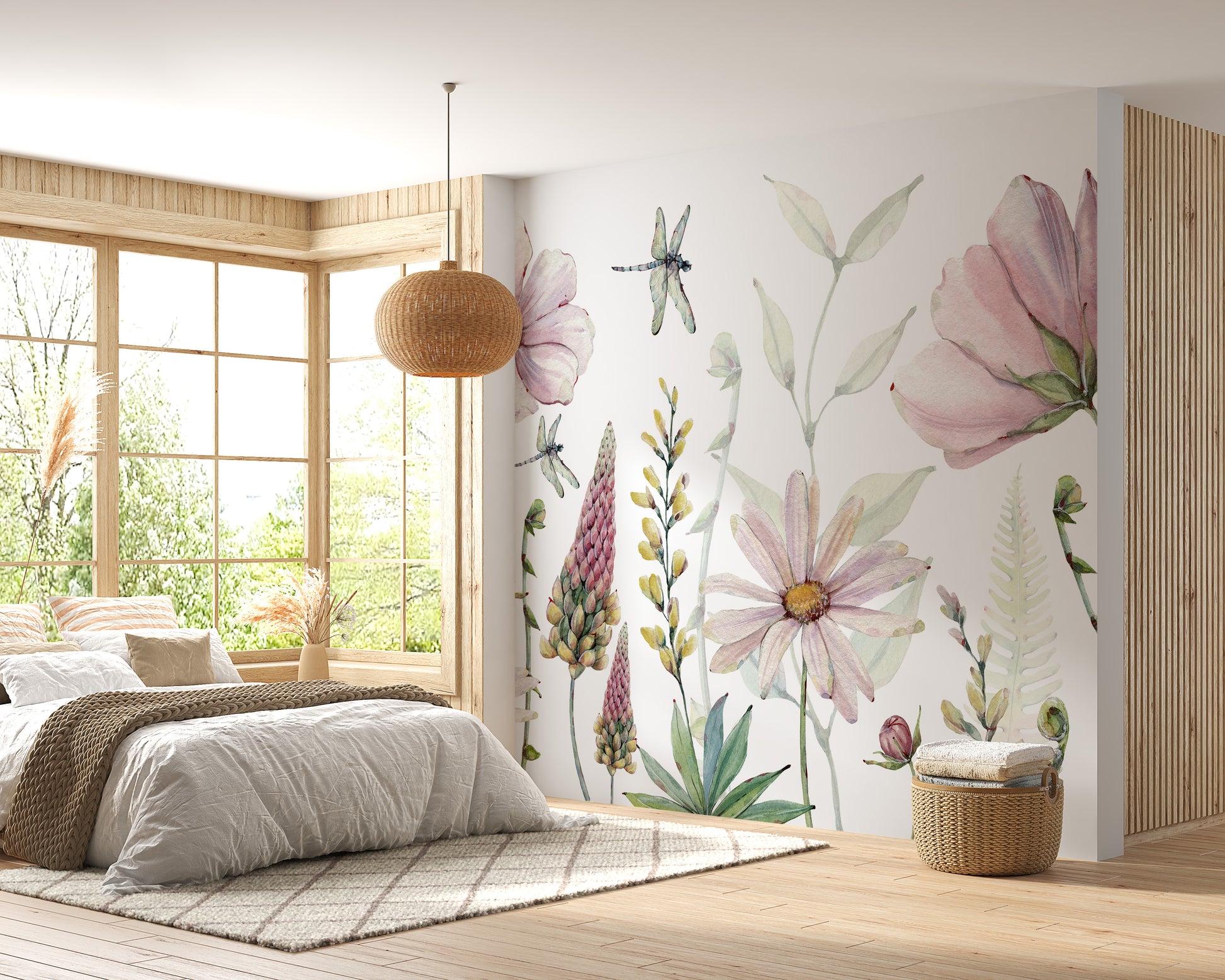 Fabulous Flowers wallpaper for renters