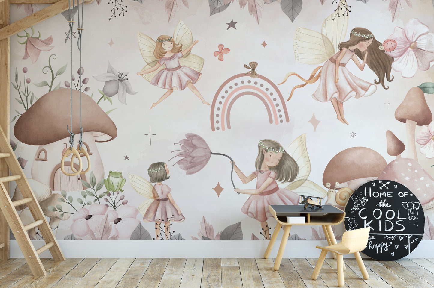 Enchanted Forest Fairies Wallpaper with magical design