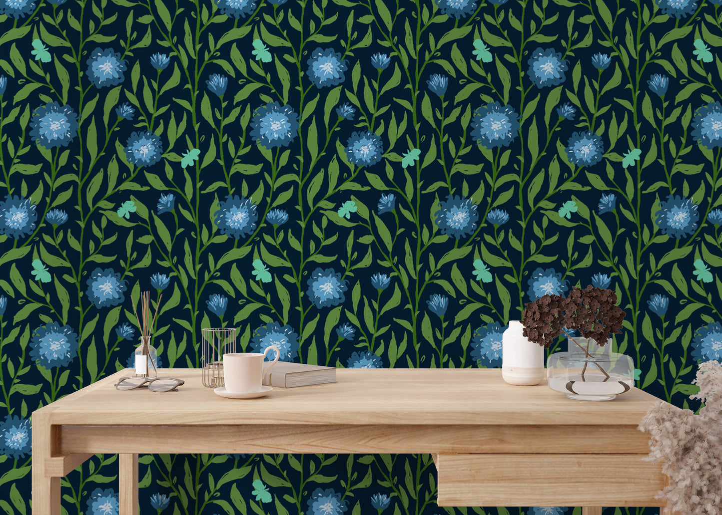 Spring Trellis Dark Green Wallpaper - Giffywalls