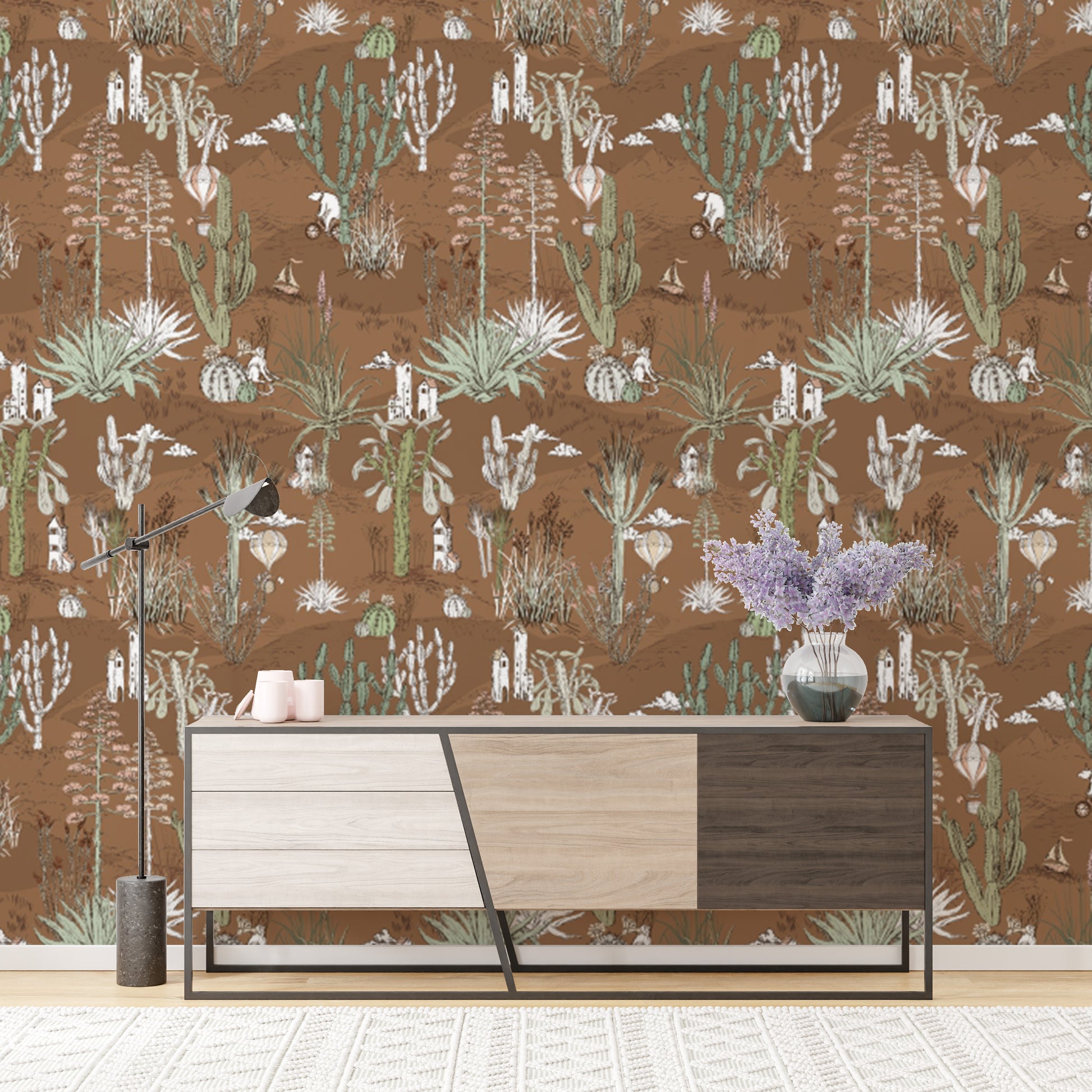 Saguaro Serenade wallpaper offers a serene, natural aesthetic