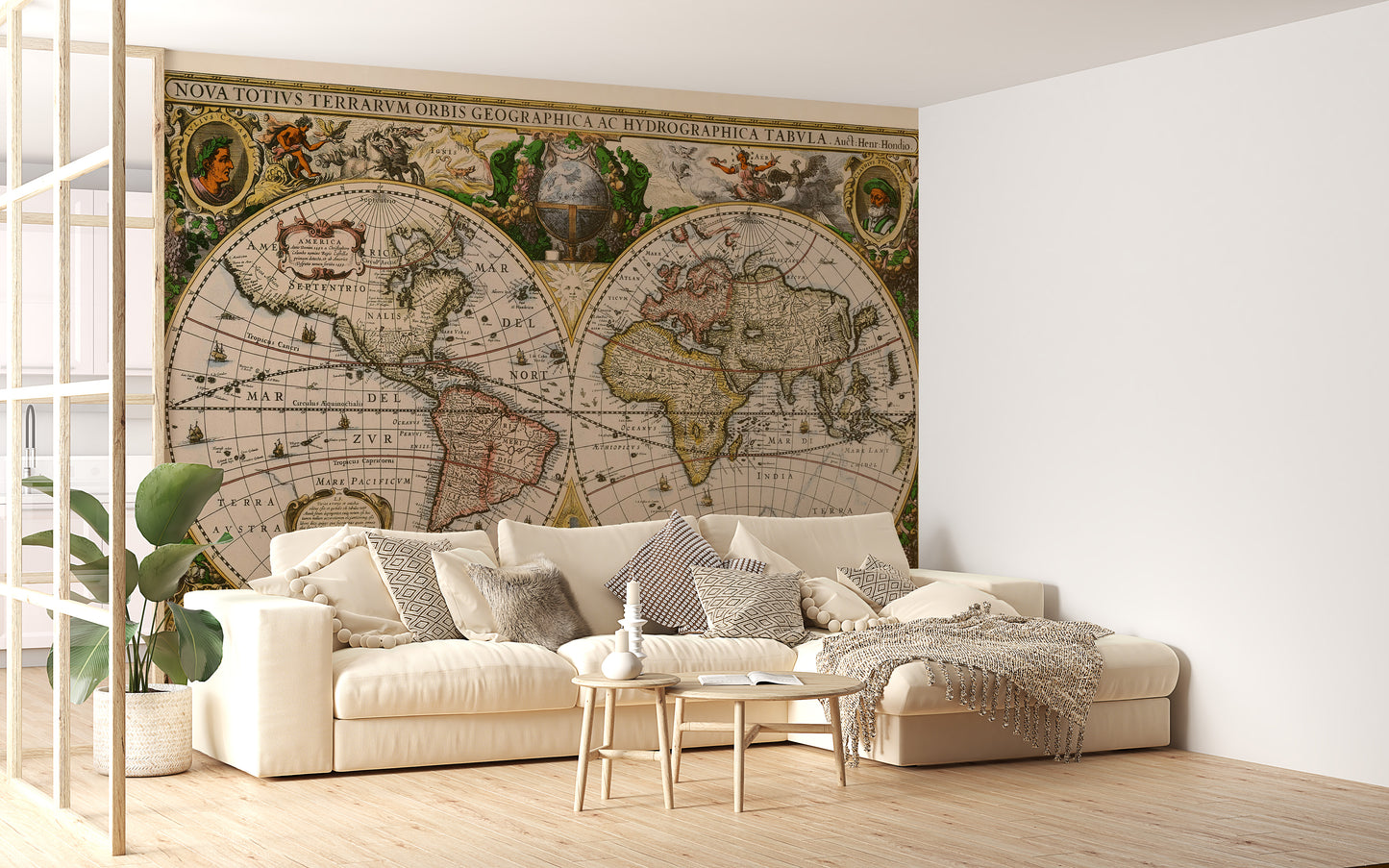 Old Vintage World Map Wallpaper murals